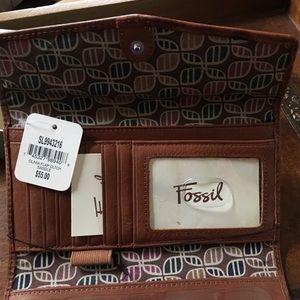 Fossil “Olivia” wallet/clutch in Saddle